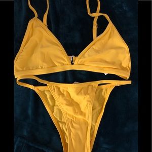 Solid yellow bikini